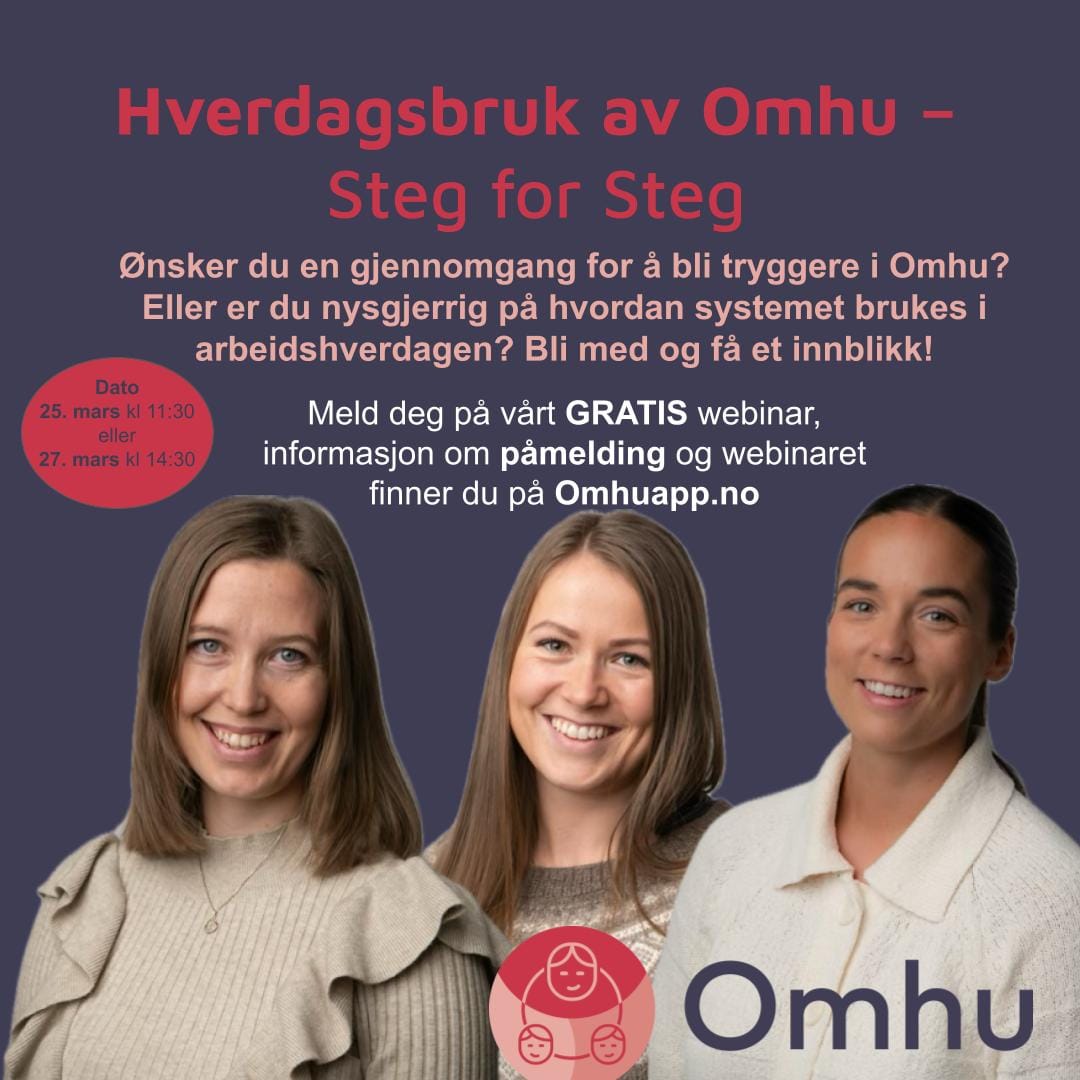 Webinar: Hverdagsbruk i Omhu - Steg for Steg