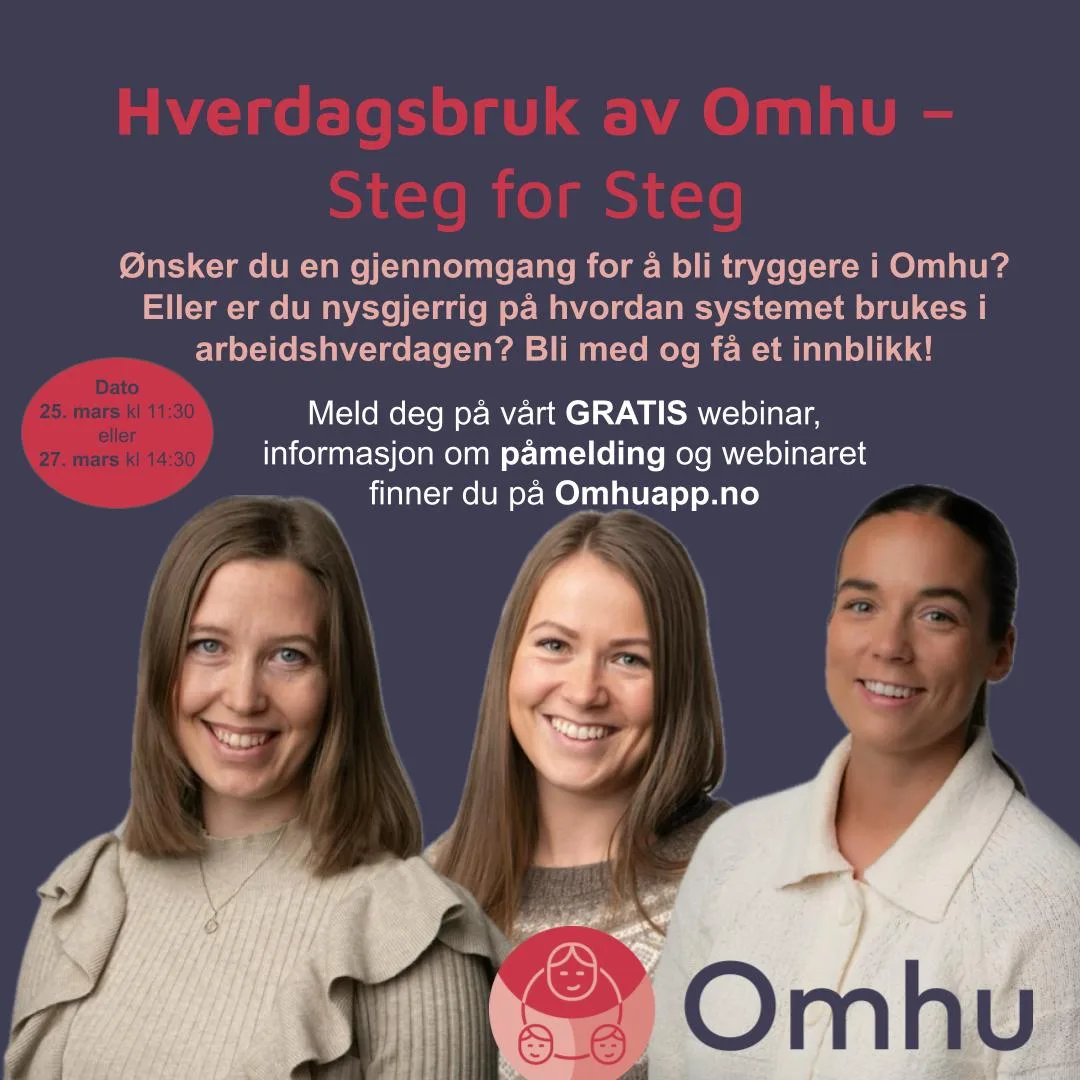 Webinar: Hverdagsbruk i Omhu - Steg for Steg